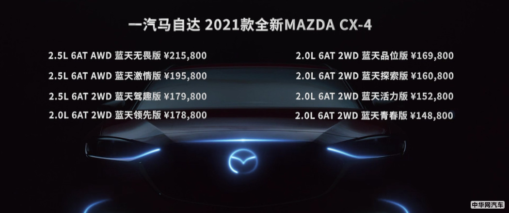 售价14.88-21.58万 2021款马自达CX-4正式上市