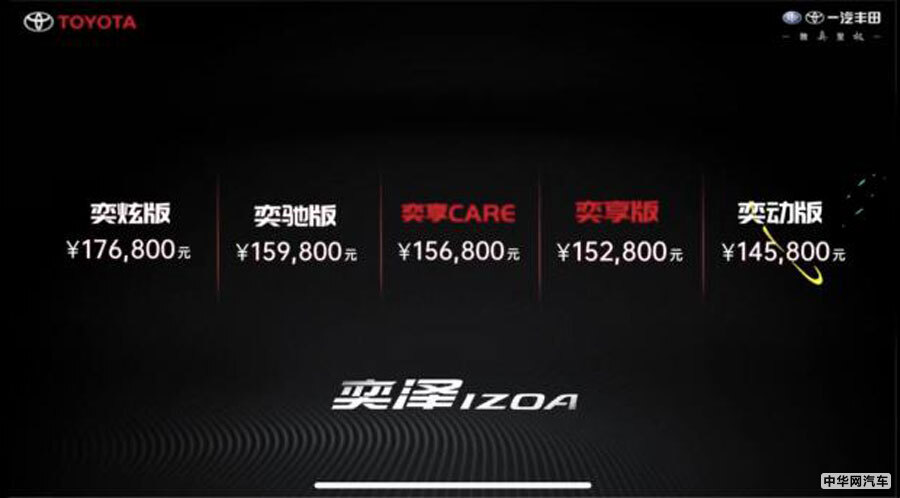 14.58万元起售 2020款丰田奕泽/奕泽E进擎上市